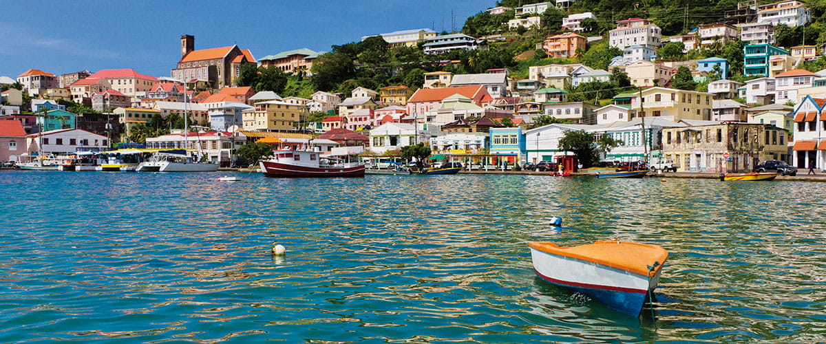 The harbour in St George's, Grenada